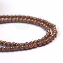 2mm Round Luster Opaque Rose/Gold Topaz